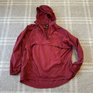Vintage L.L. Bean cranberry windbreaker